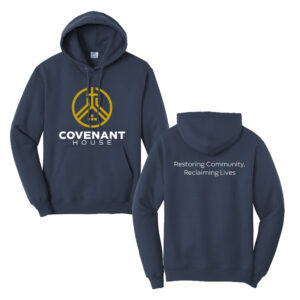 Covenant House Unisex Fleece Hooded Sweatshirt-Navy
