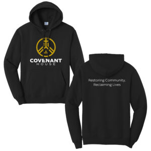Covenant House Unisex Fleece Hooded Sweatshirt-Black