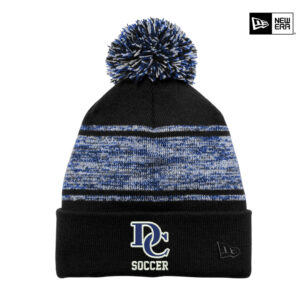 DC Soccer New Era Knit Chilled Pom Beanie-Black/Royal