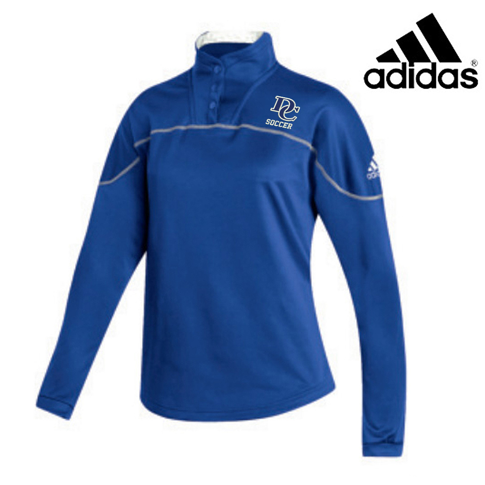 DC Soccer Adidas Women's Stadium 1/4 snap pullover - Royal