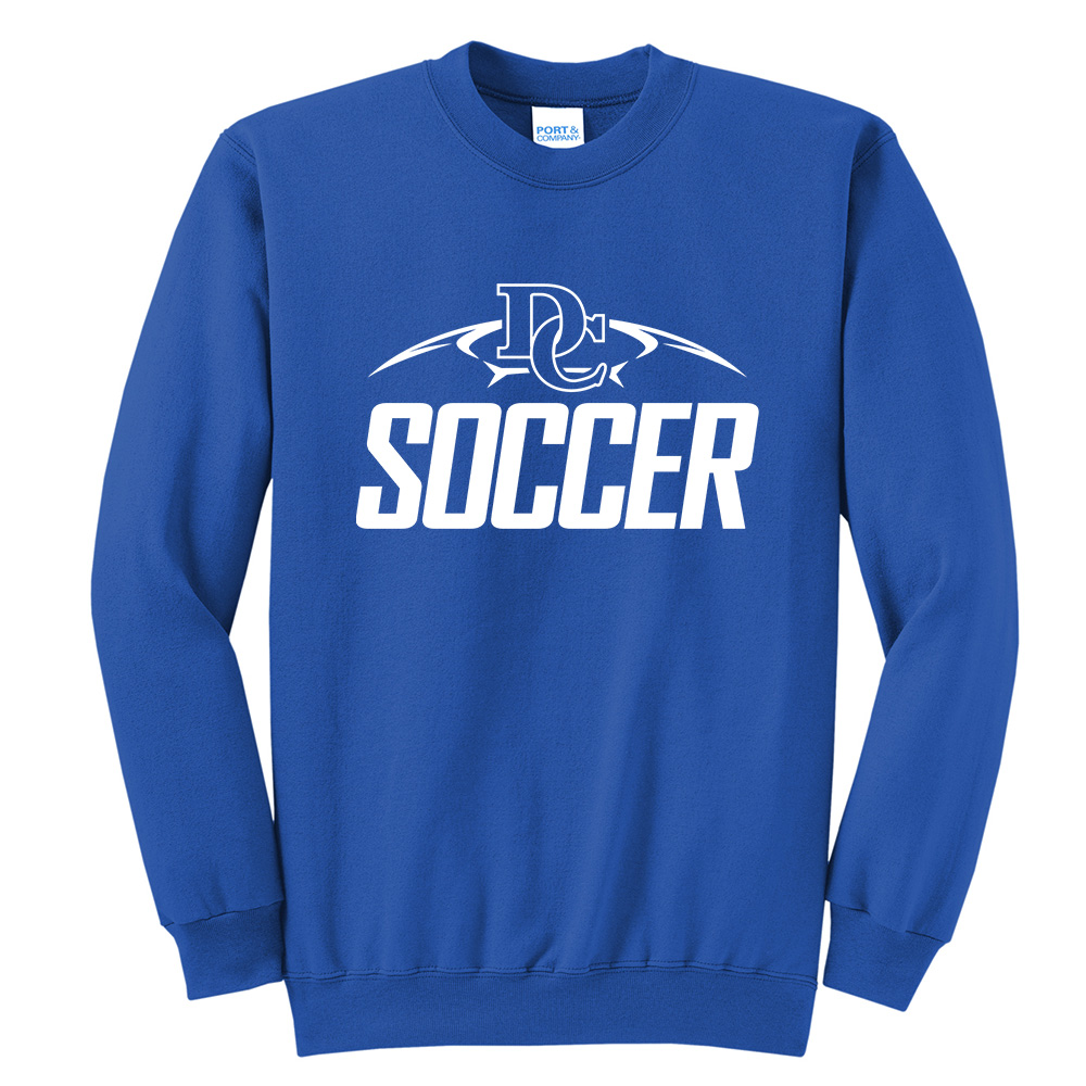 DC Soccer Unisex Core Fleece Crewneck Sweatshirt-Royal