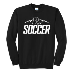 DC Soccer Unisex Fleece Crewneck Sweatshirt-Black