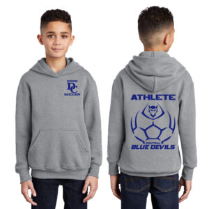 DC Soccer Youth Fleece Hooded Sweatshirt-Atheltic heather