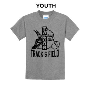 DW Girls Track Field Youth Short Sleeve Tee-Grey