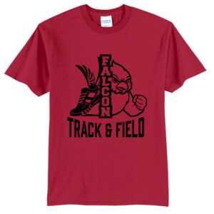 DW Girls Track Field Unisex Short Sleeve Tee-Red