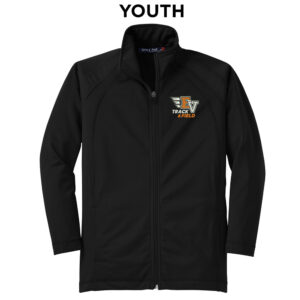 EV Track Field Sport-Tek Youth Tricot Track Jacket-Black/Black