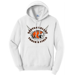 EV Track Field Unisex Fleece Hooded Sweatshirt-White