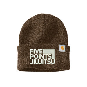 Five Point Jiu Jitsu Carhartt Acrylic Watch Cap 2.0 beanie stocking cap with cuff-Dark Brown/ Sandstone