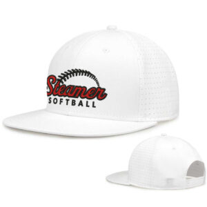 Steamer Softball The Game Perforated GameChanger Snapback Cap-White