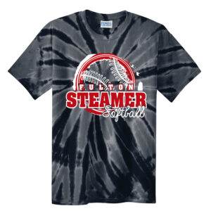 Steamer Softball Unisex Essential Tie-Dye Tee-Black