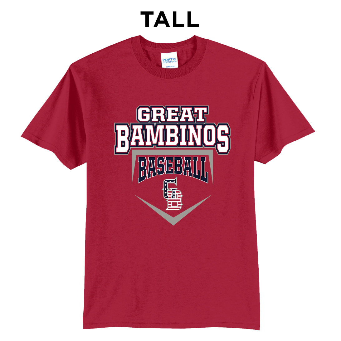 Great Bambinos BB Tall Short Sleeve Tee-Red