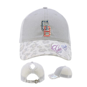 Great Bambinos BB Infinity Her Women’s Printed Visor with Mesh Back Cap-Grey Snow Leopard
