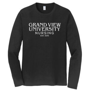 GV Nursing Unisex Fan Favorite Cotton Long Sleeve Tee-Black