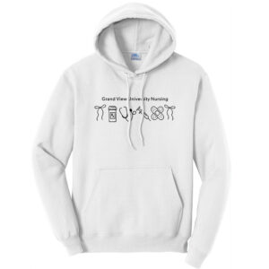 GV Nursing Unisex Fleece Hooded Sweatshirt-White