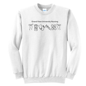 GV Nursing Unisex Fleece Crewneck Sweatshirt-White