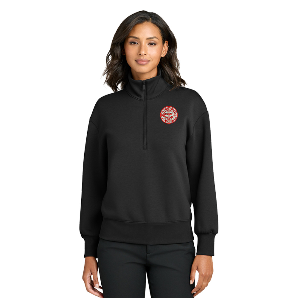 GV Nursing Mercer Mettle Women’s Soft Spacer 1/4-Zip-Deep Black