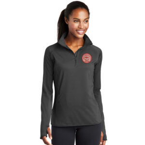 GV Nursing Sport-Tek Ladies Sport-Wick Stretch 1/2-Zip Pullover-Charcoal Grey
