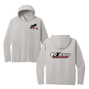 IATVHSS Men Performance Pullover Hooded Tee-Silver