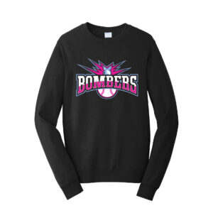J CO Bombers Unisex Fan Favorite Fleece Crewneck Sweatshirt-Black