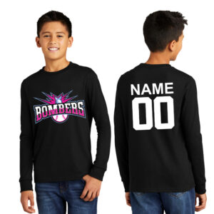 J CO Bombers District Youth Perfect Tri Long Sleeve Tee-Black