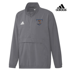 Midwest Sluggers SB Adidas Stadium 1/4 zip woven pullover – Team Grey Four (S, XL, 2X)