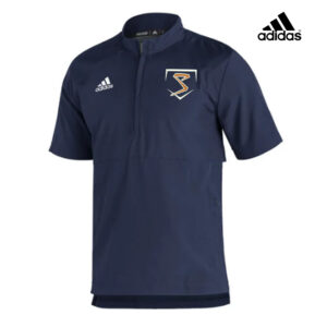 Midwest Sluggers SB Adidas Sideline 21 woven Light Weight short sleeve 1/4 zip pullover-Team Navy (M-2x, 4x)