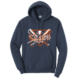 Midwest Sluggers SB Unisex Fleece Hooded Sweatshirt-Navy