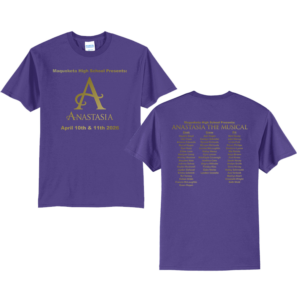 Maq Anastasia Unisex Short Sleeve Tee-Purple