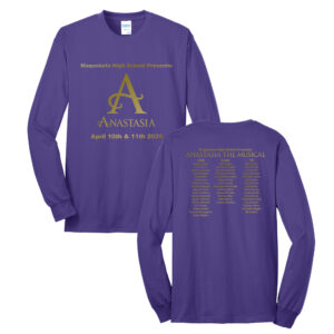 Maq Anastasia Unisex Cotton Long Sleeve Tee-Purple