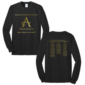 Maq Anastasia Unisex Cotton Long Sleeve Tee-Black