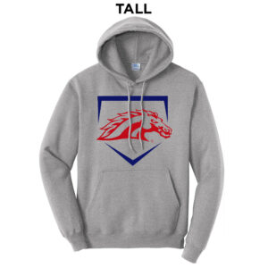 Mustangs Baseball Tall Fleece Hooded Sweatshirt-Athletic Heather