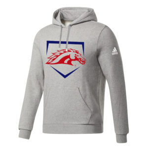 Mustangs Baseball Adidas Fleece Hooded Sweatshirt- MedGrey Heather