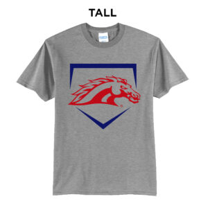 Mustangs Baseball Tall Short Sleeve Tee-Athletic Heather