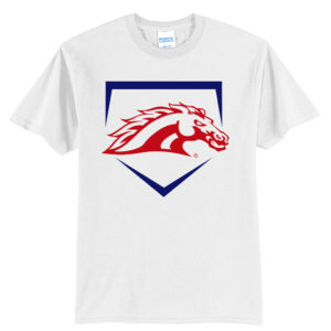 Mustangs Baseball Unisex Short Sleeve Tee-White