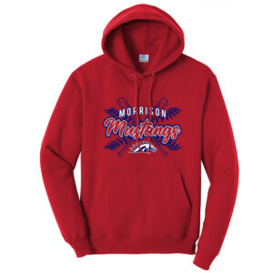 Mustangs Baseball Unisex Fleece Hooded Sweatshirt-Red
