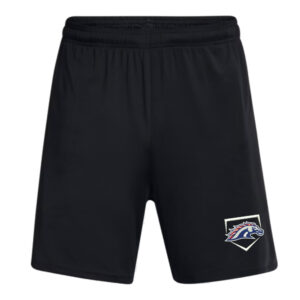Mustangs Baseball Under Armour Men’s UA Tech Vent 7″ pocketed  Shorts-Black