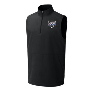 Mustangs Baseball Sport-Tek Men Repeat 1/2-Zip Vest-Black
