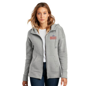 Morrison District Women’s Perfect Weight Fleece Drop Shoulder Full-Zip Hoodie-Heathered Steel