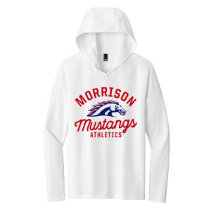Morrison Men Perfect Triblend Long Sleeve Hoodie Tee-White