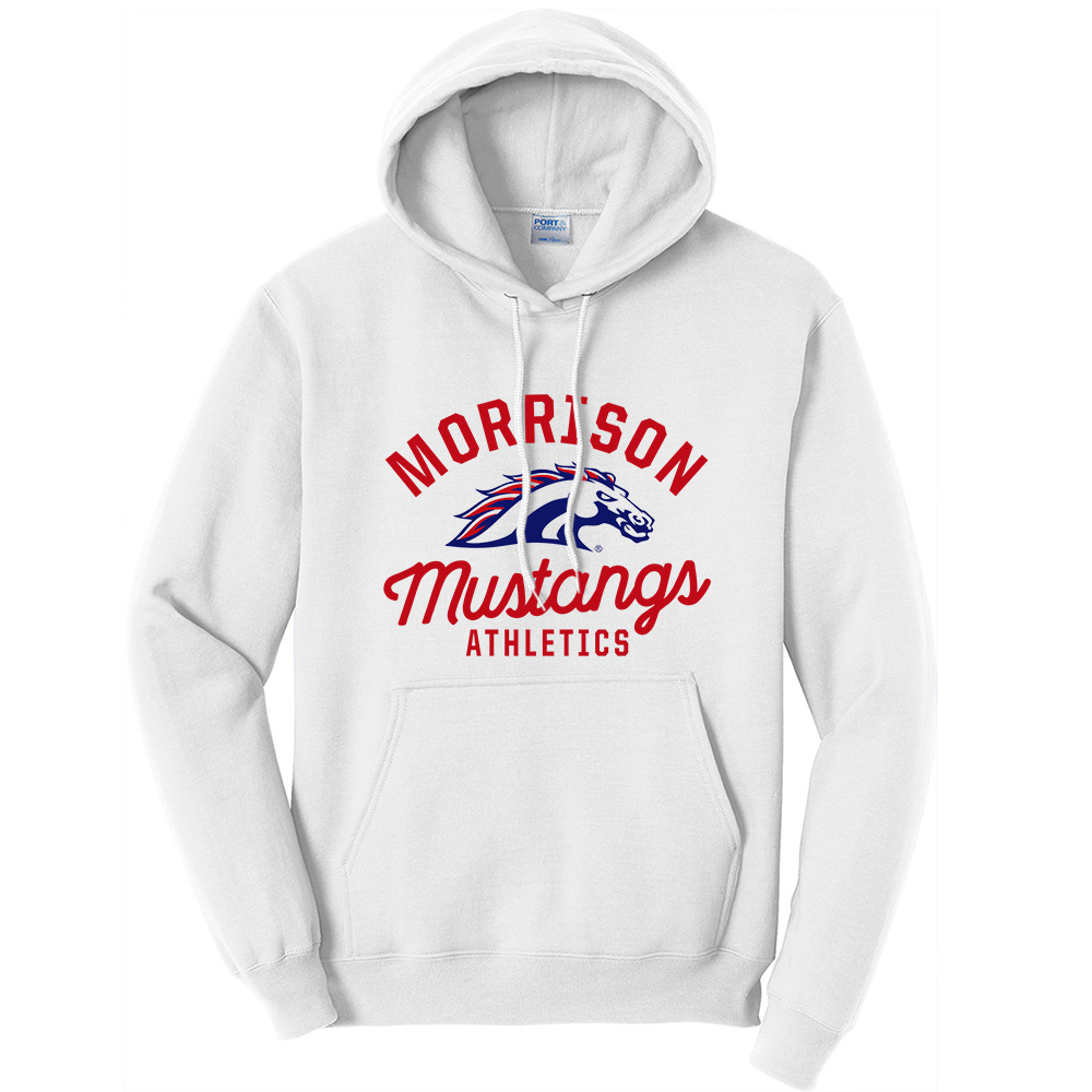 Morrison Unisex Fleece Hooded Sweatshirt-White