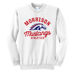 Morrison Unisex Fleece Crewneck Sweatshirt-White