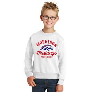 Morrison Youth Fleece Crewneck Sweatshirt-White