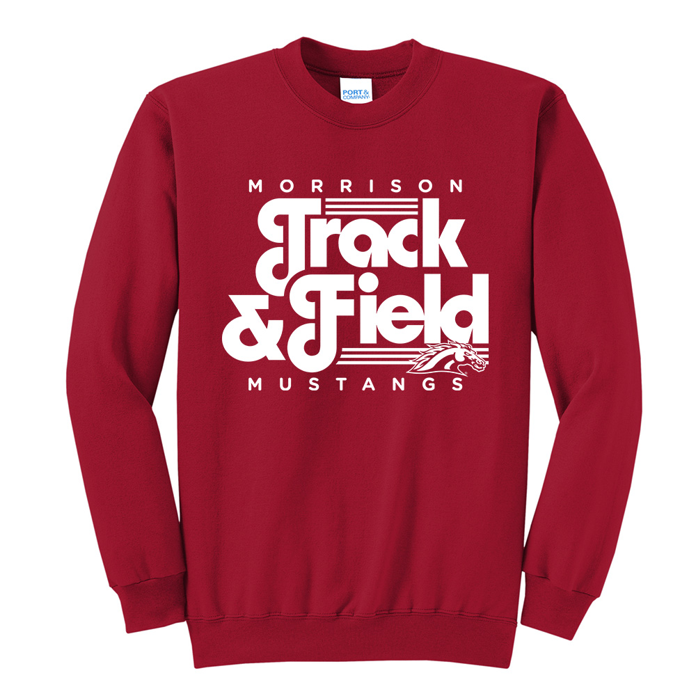 Morrison Unisex Fleece Crewneck Sweatshirt-Red