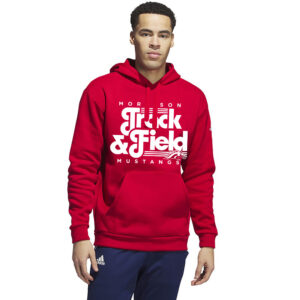Morrison Adidas Fleece Hooded Sweatshirt- Red (L, XL, 3X)