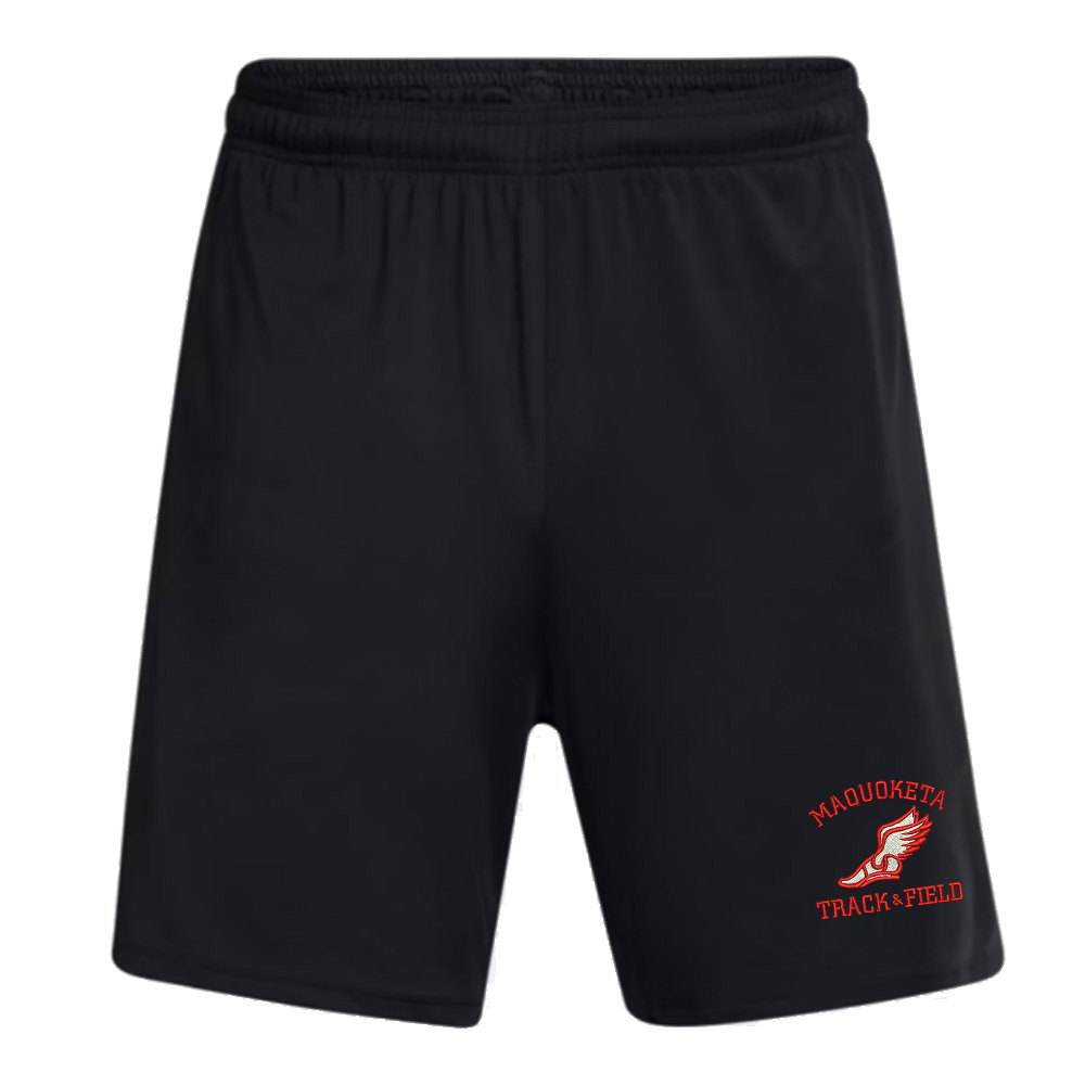 Maq Track Field Under Armour Men's UA Tech Vent 7" pocketed Shorts-Black
