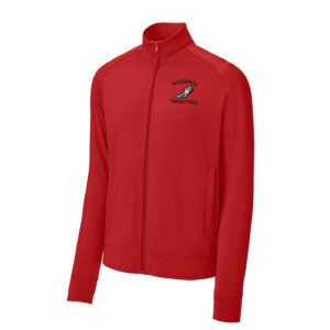 Maq Track Field Sport-Tek Men Sport-Wick Stretch Full-Zip Cadet Jacket-Red