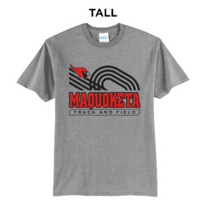 Maq Track Field Tall Short Sleeve Tee-Grey