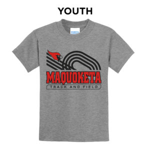 Maq Track Field Youth Short Sleeve Tee-Grey