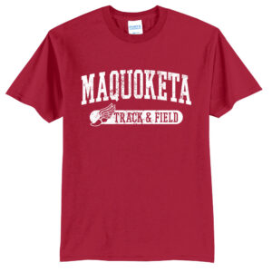 Maq Track Field Unisex Short Sleeve Tee-Red