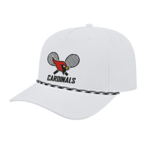 Maquoketa Tennis ICON performance rope golf cap-White/White/Black